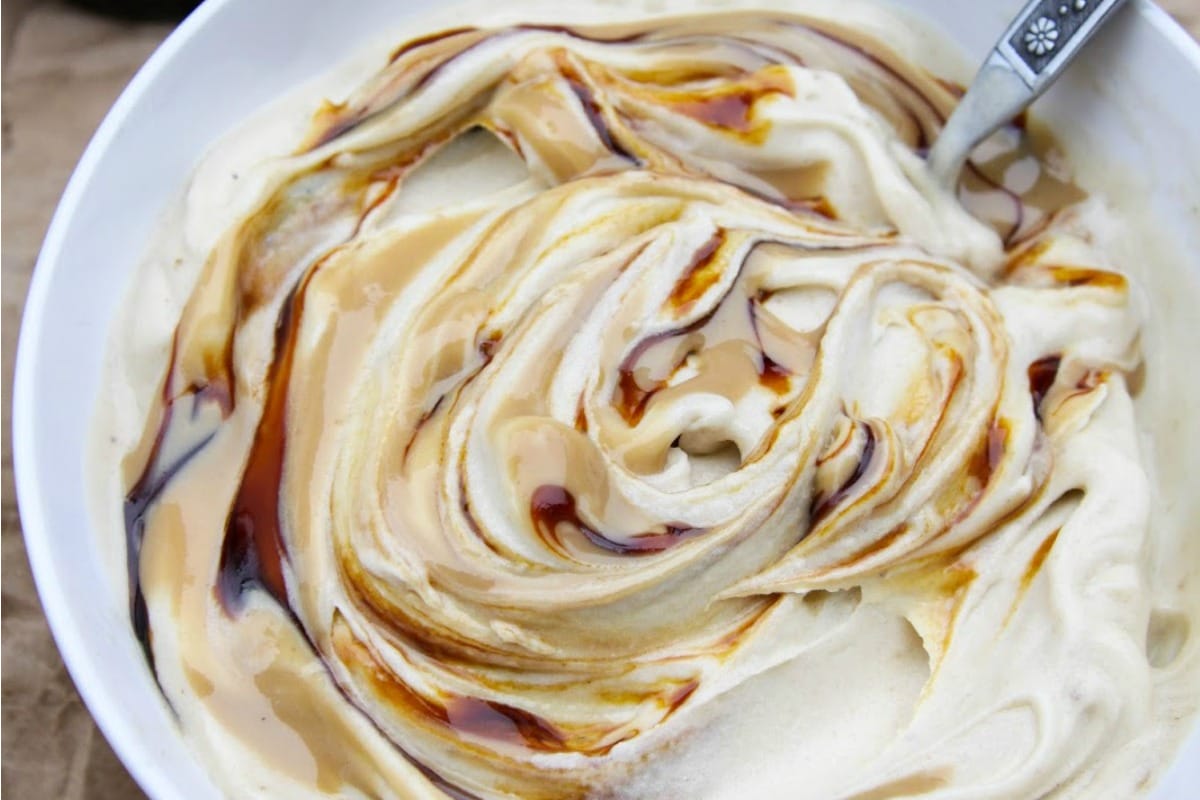 marzipan and butterscotch ice cream