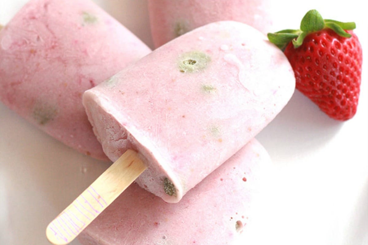 Matcha Mochi Strawberry Popsicles [Vegan, Gluten-Free]