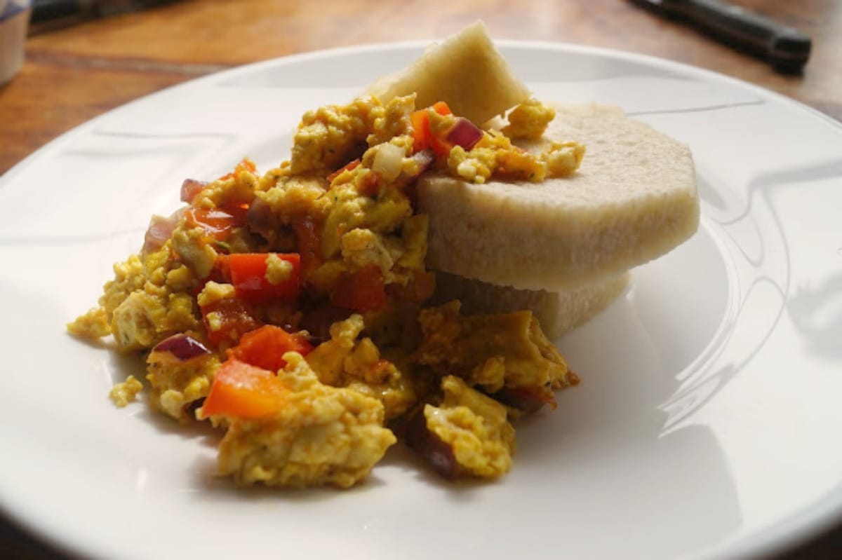 Nigerian Yam and 'Egg' [Vegan, Gluten-Free]