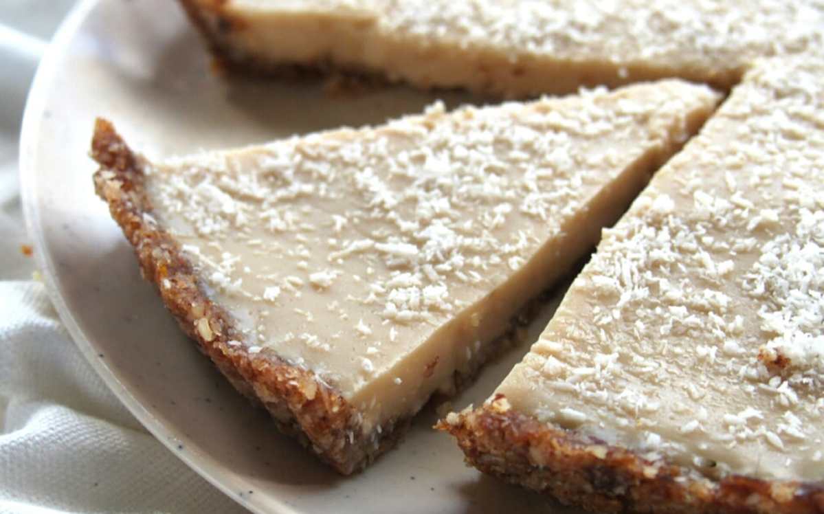Classic No-Bake Coconut Lemon Tart [Vegan, Gluten-Free]