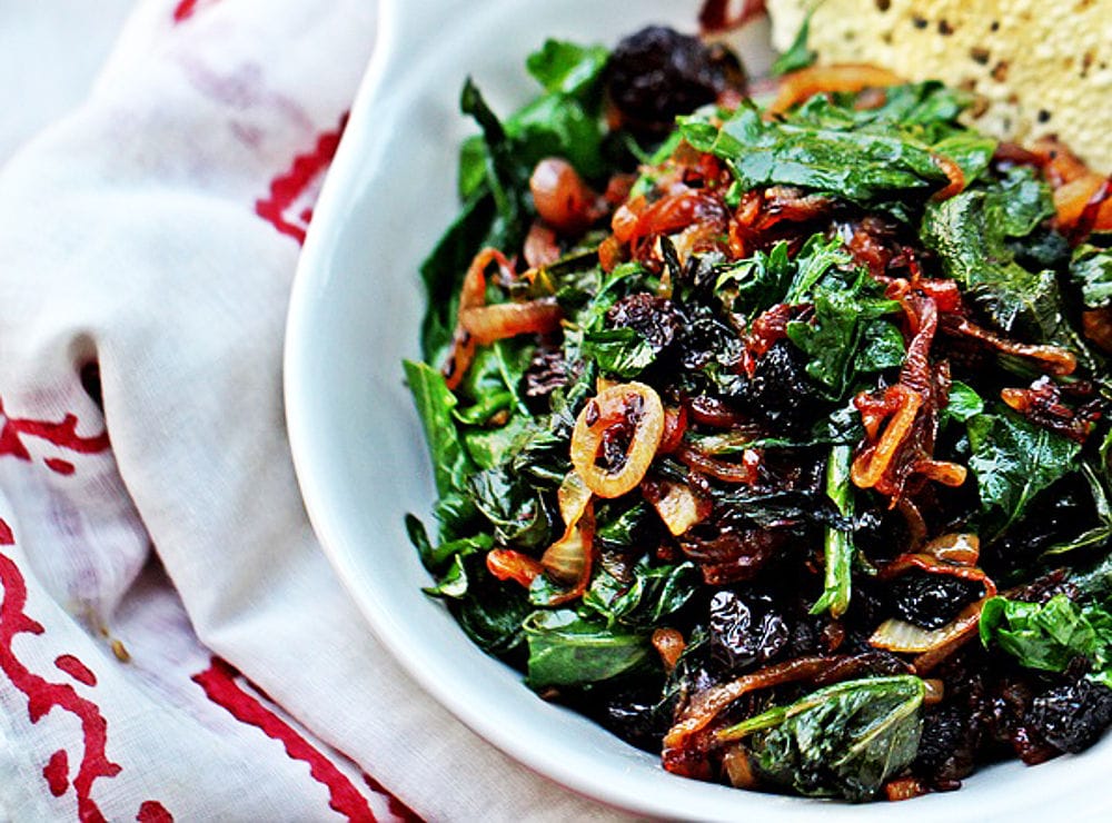 Kale with Caramelized Onions and Cumin