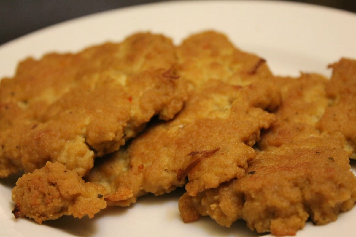 vegan Chicken cutlets made with Seitan