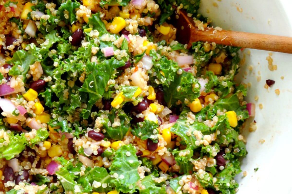 Spicy Kale and Quinoa Black Bean Salad [Vegan, Gluten-Free]