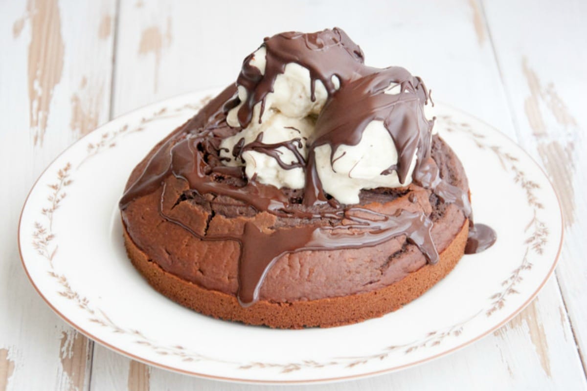 Chocolate Lovers Cake With Banana Ice Cream and Chocolate Hard Shell [Vegan]