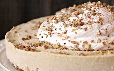 Pumpkin Cashew Cheesecake With Coconut Whipped Cream