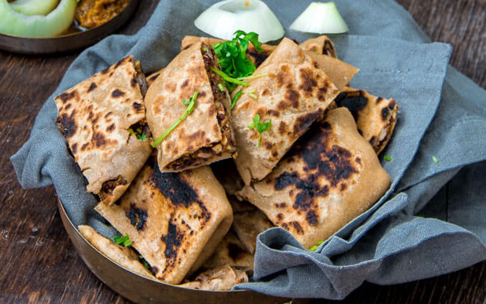Bocconcini di tofu paratha vegani indiani