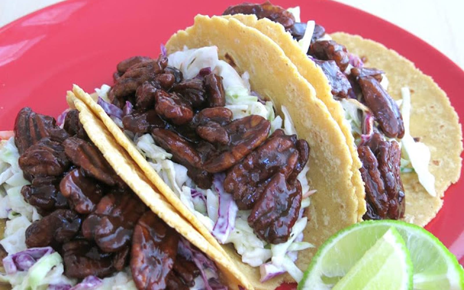 BBQ Pecan and Ranch Slaw Tacos