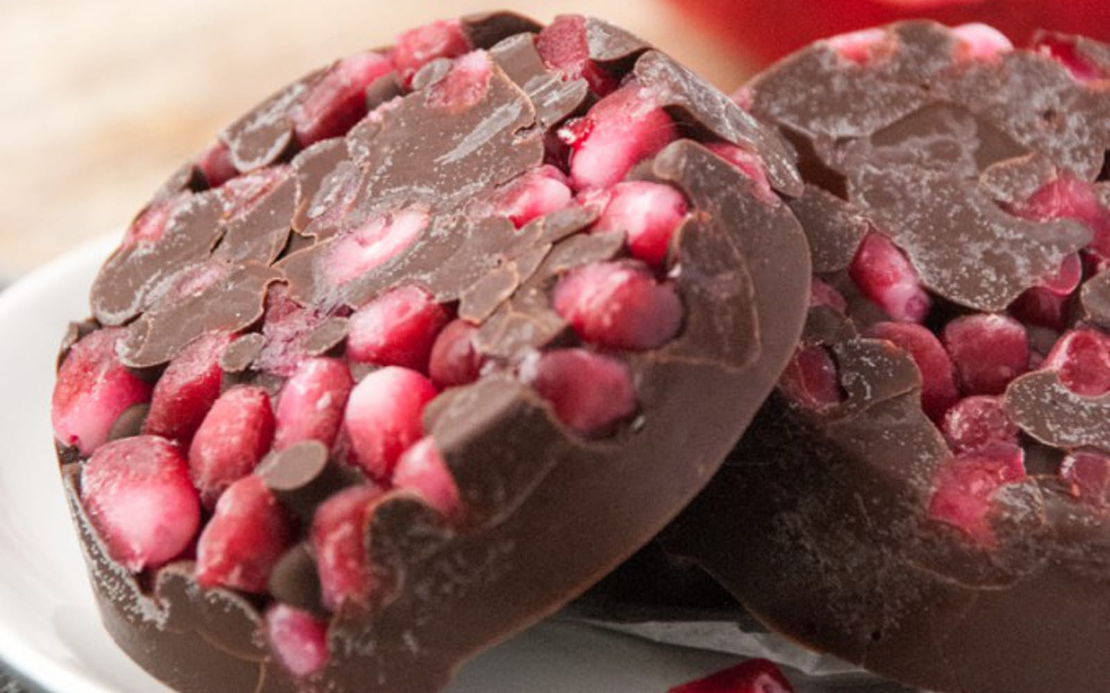 Healthy Chocolate Pomegranate Cups