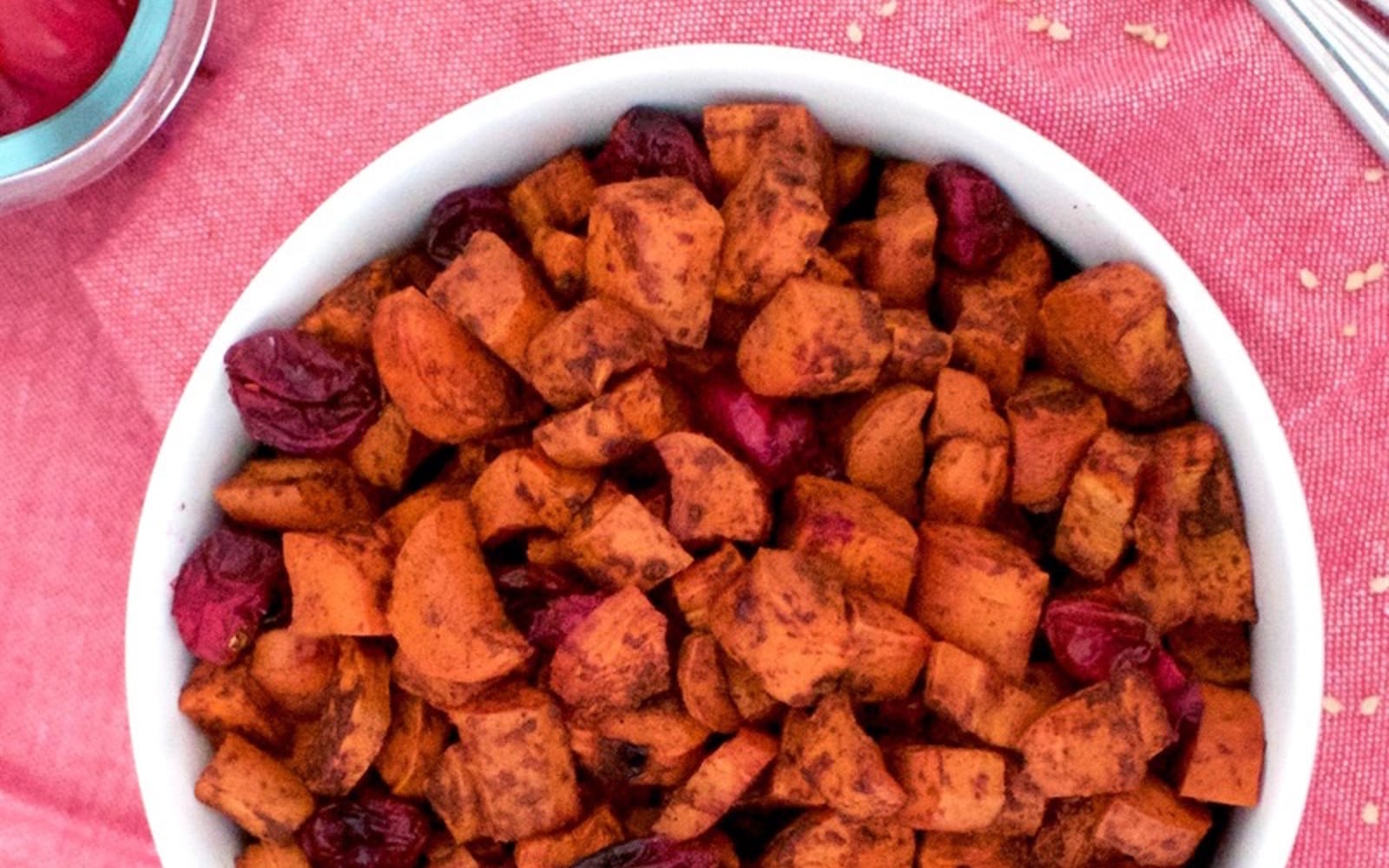 Cinnamon Roasted Carrots and Cranberries