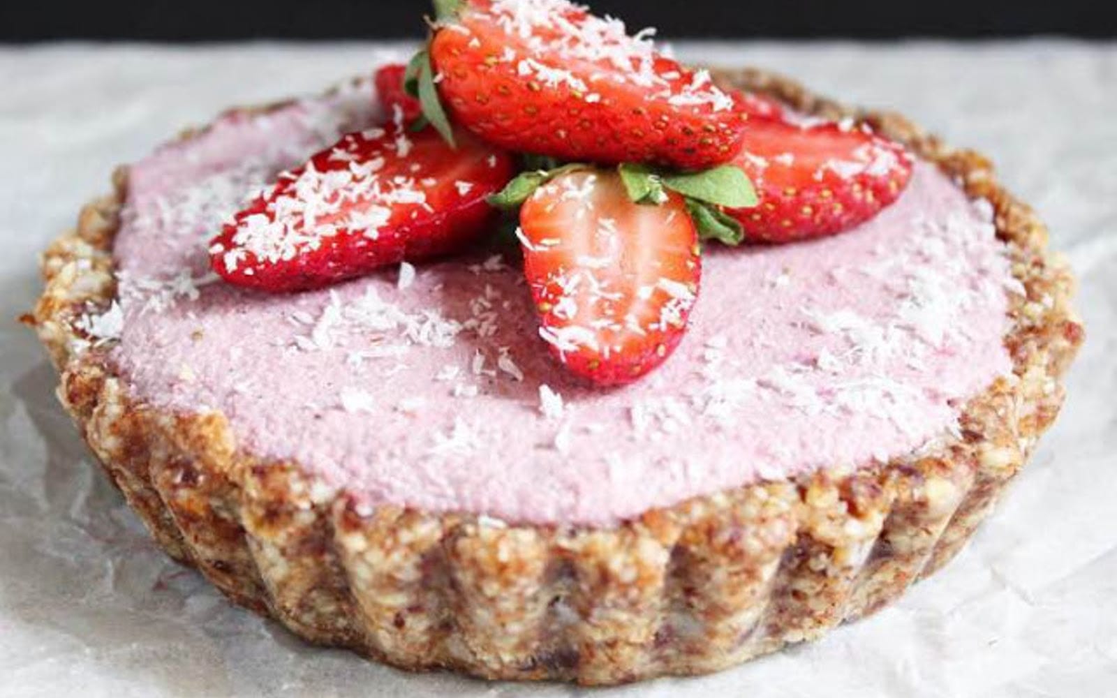 Strawberry Cashew Cream Tart
