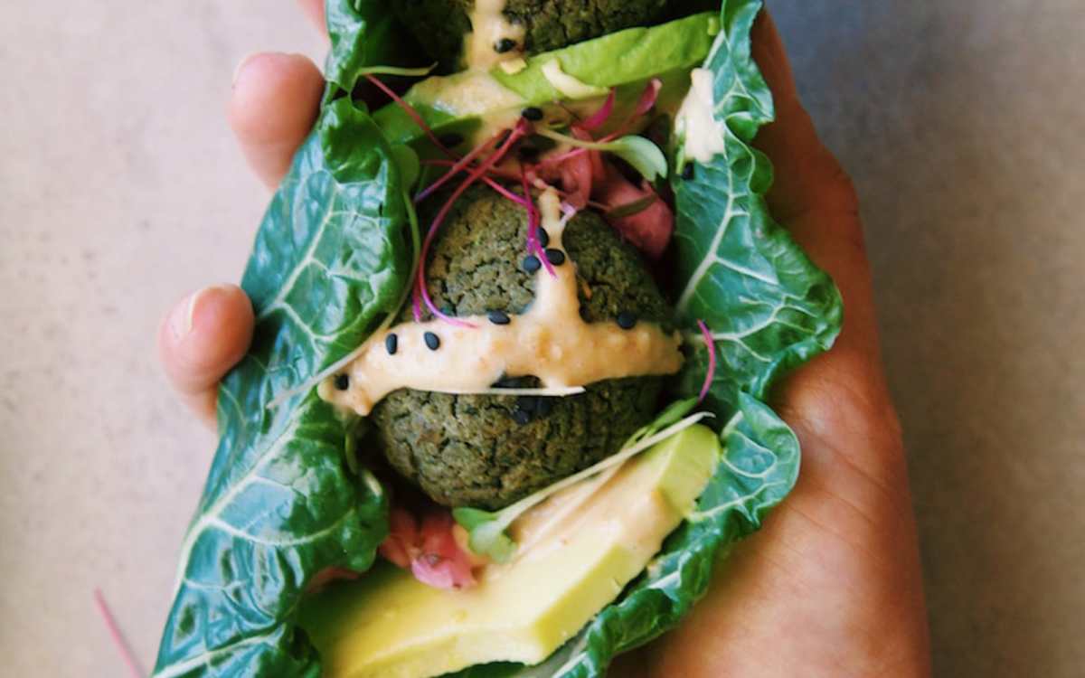 Lentil Ball Wraps With Spicy Peanut Sauce