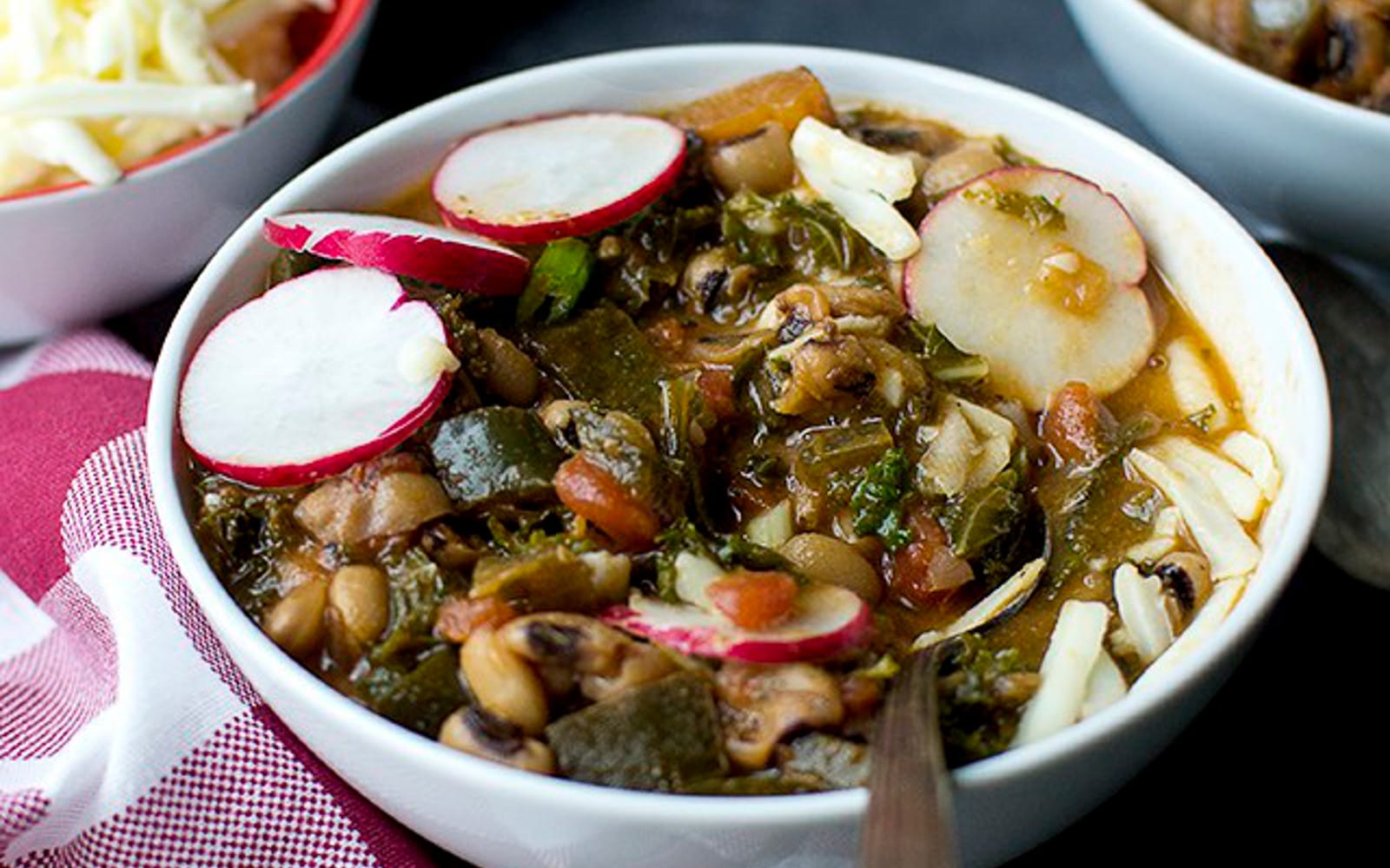 Vegan Gluten-Free Black-Eyed Peas and Kale Chili