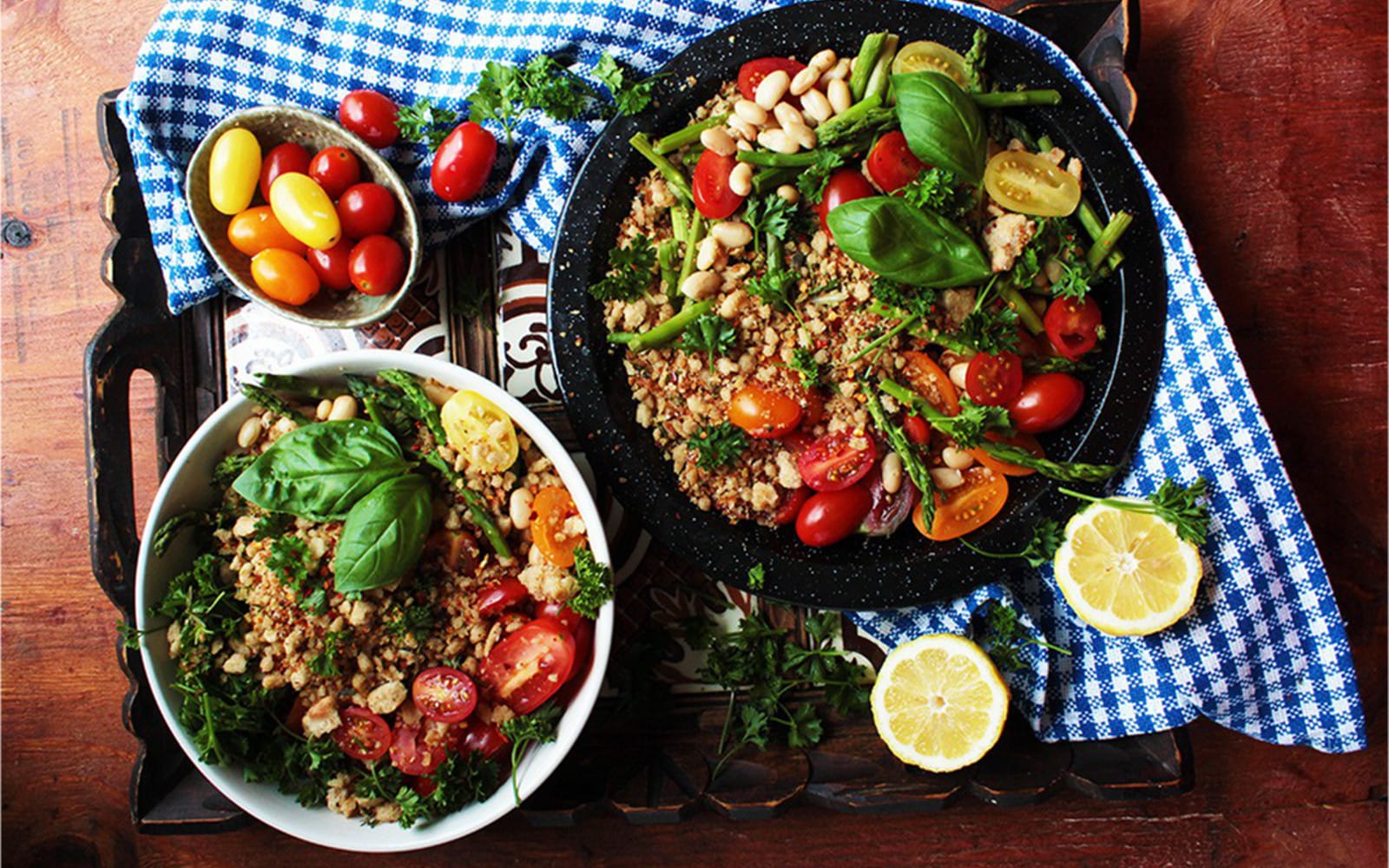 Summer Tomato Bowl With Herbed Bread Crumbs