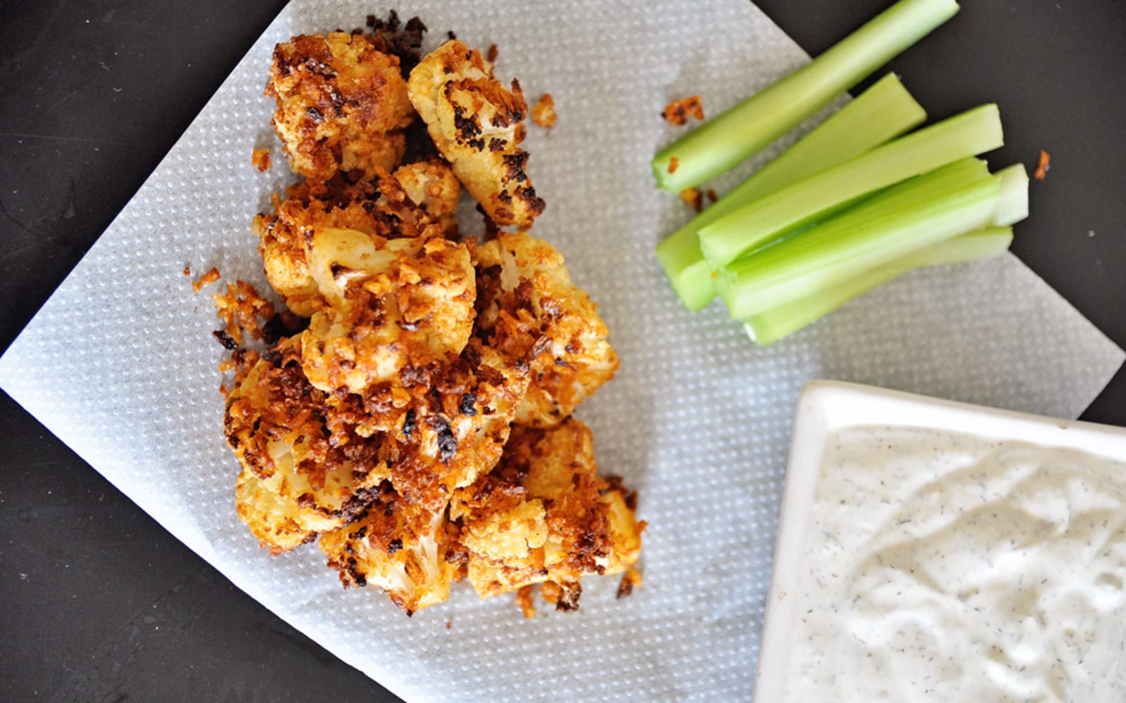 Cauliflower Buffalo Wings With Ranch Dipping Sauce