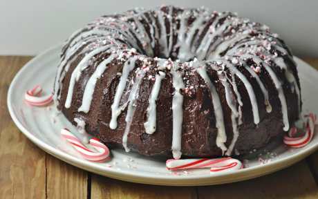 Triple Chocolate Peppermint Bundt Cake