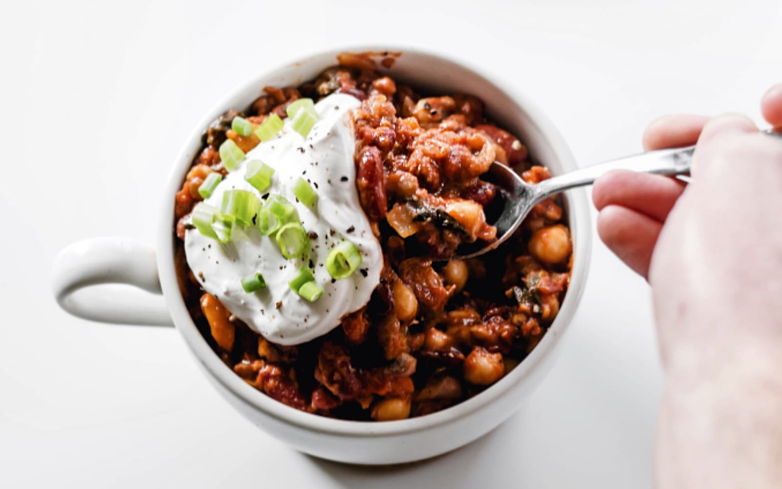 Vegan Hearty High-Protein Lentil, Kidney Bean, and Chickpea Chili