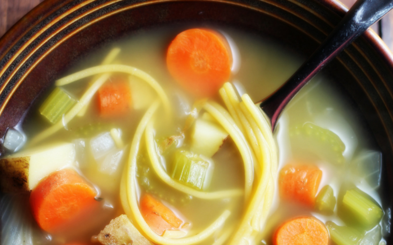 Vegan Chickenless Noodle Soup