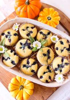 Blueberry Corn Muffins [Vegan]