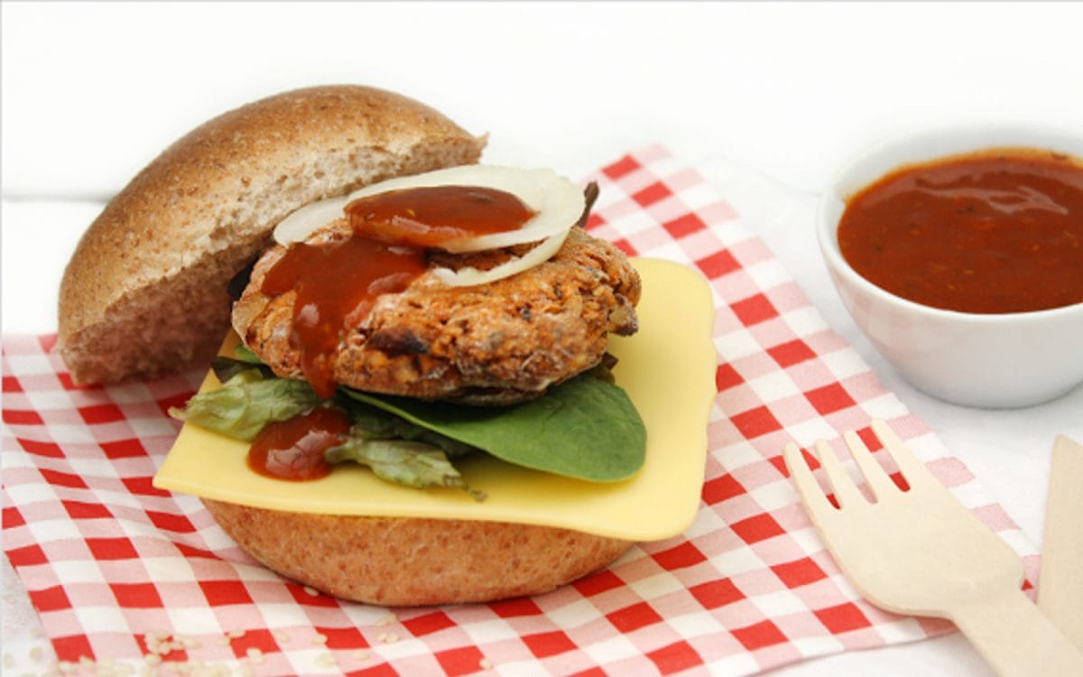 Black-Eyed Pea Burgers with Sugar-Free BBQ Sauce