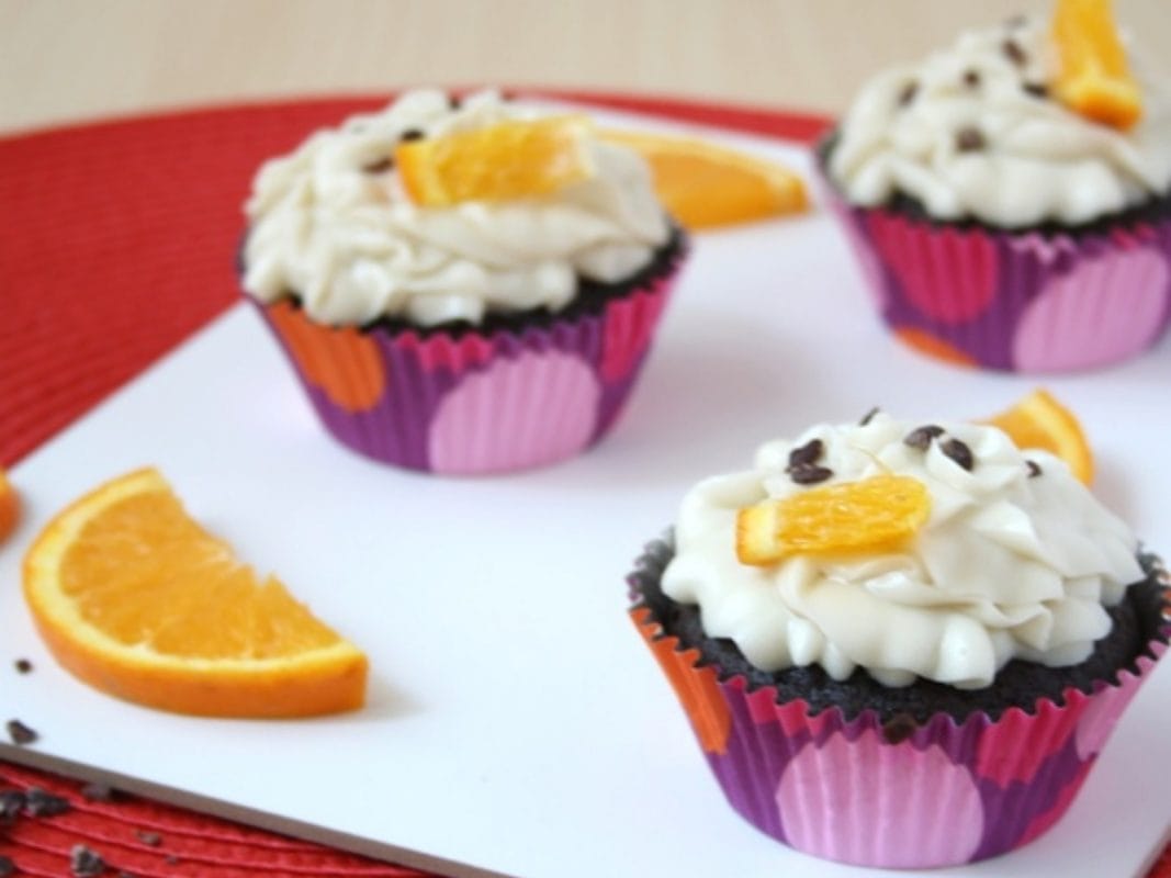 Grand Marnier Orange Chocolate Cupcakes