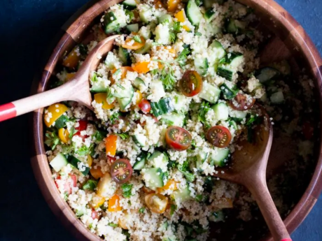 refreshing kale vegan salad with quinoa