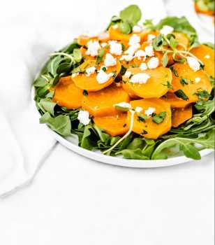 Golden Beet Salad with goat cheese