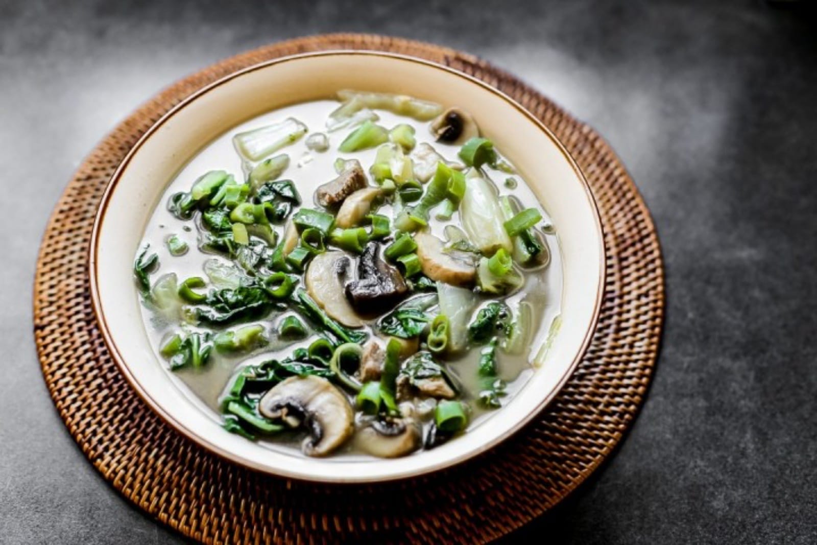 Silverbeet and Mushroom Soup
