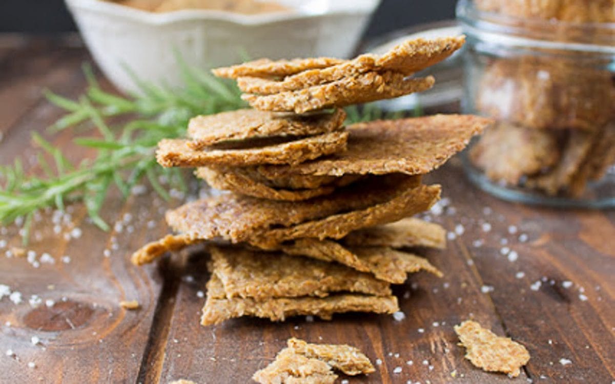 Garlic and Herb Flax Crackers