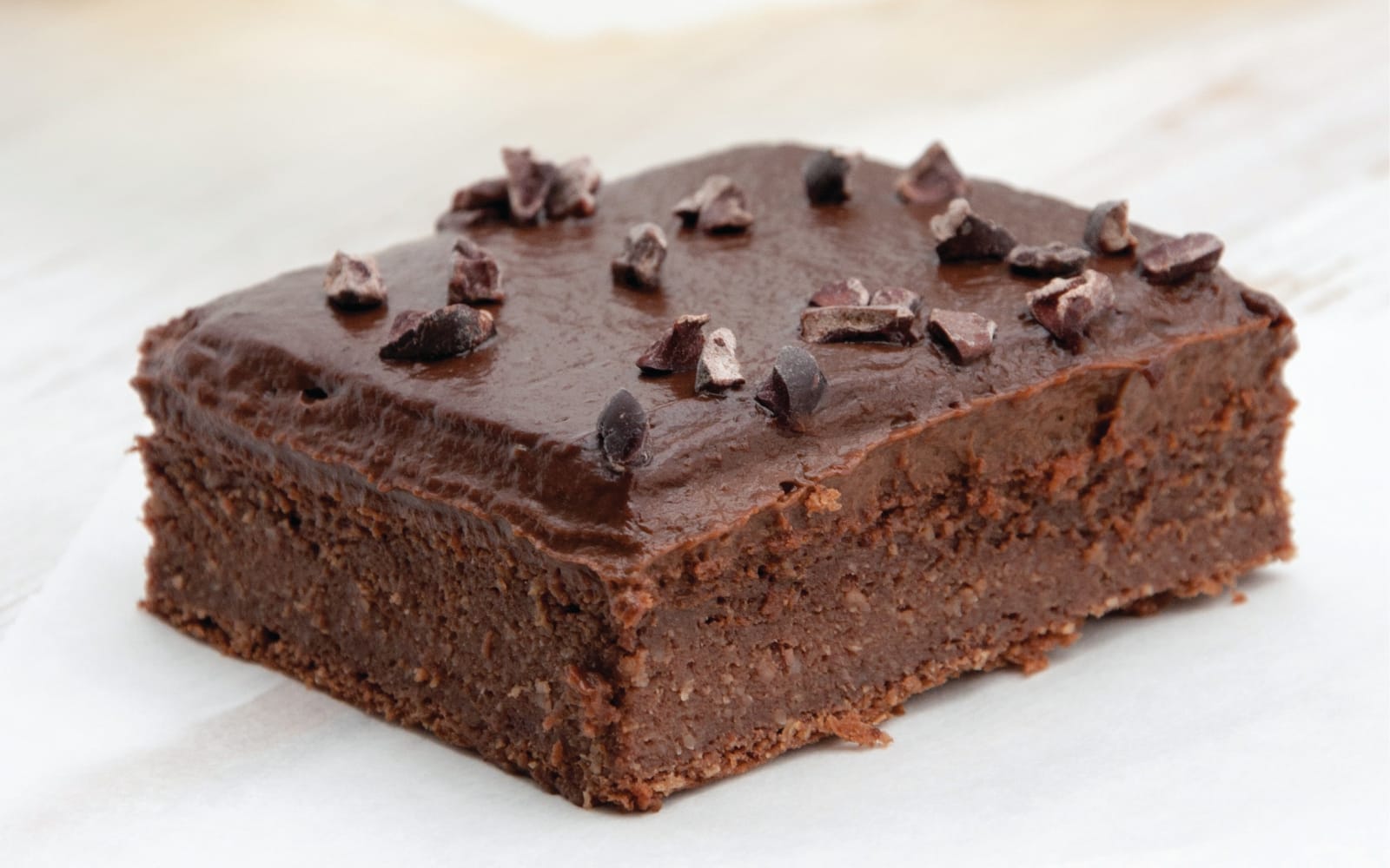 Blender Brownies with Chocolate Avocado Frosting