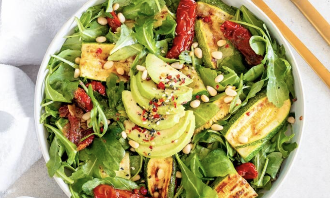 Avocado and Grilled Courgette Salad