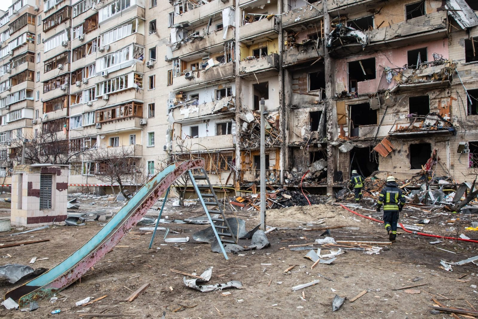 Destruction from war in Ukraine