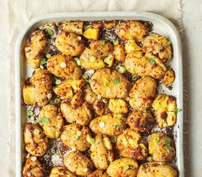 Miso Butter Smashed Potatoes