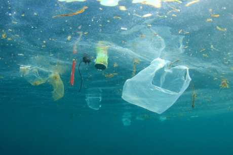 plastic pollution in water